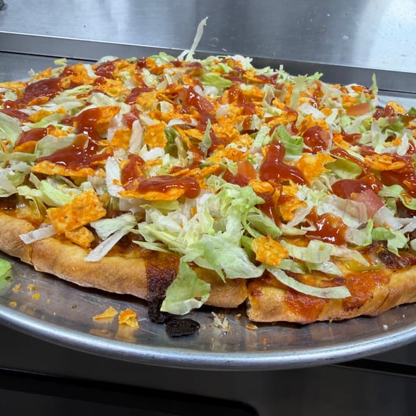 Nina's pizza fresh from the kitchen